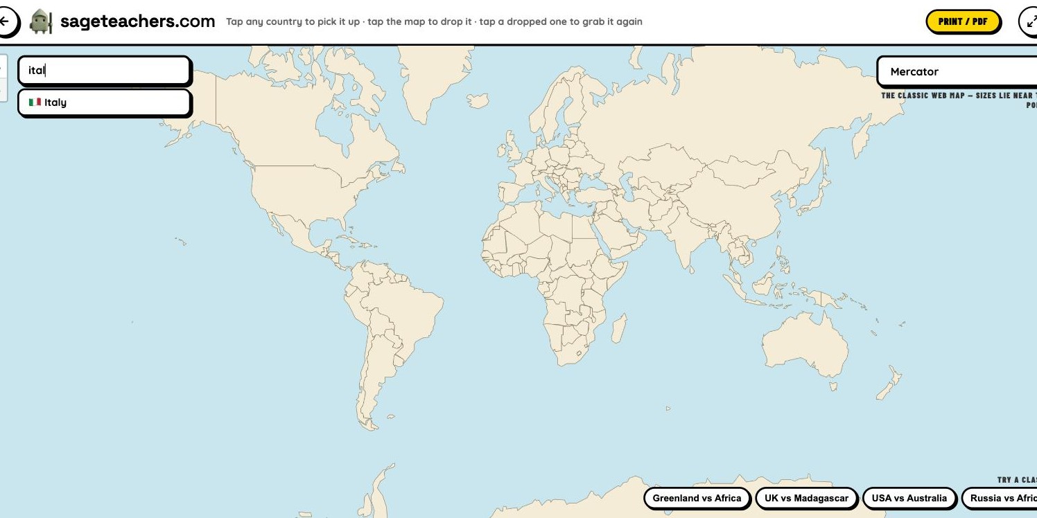 Searching for a country by name